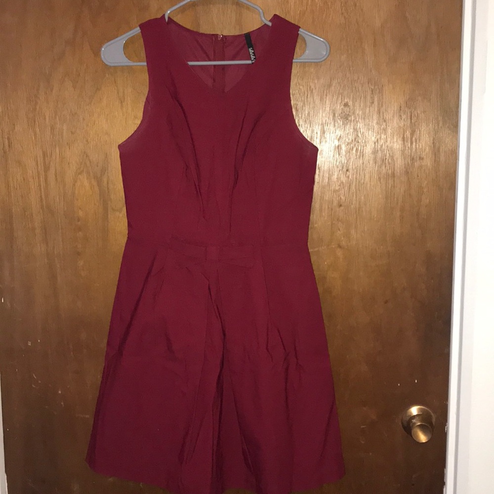 Burgundy a-line dress